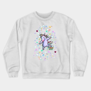 Funny unicorn dancing Crewneck Sweatshirt